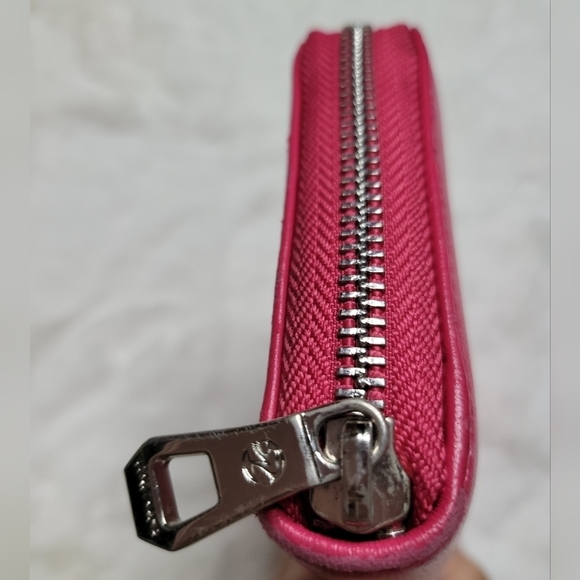 Longchamp Pink Leather Zip Around Wallet – Classic Organizer - Picture 10 of 16